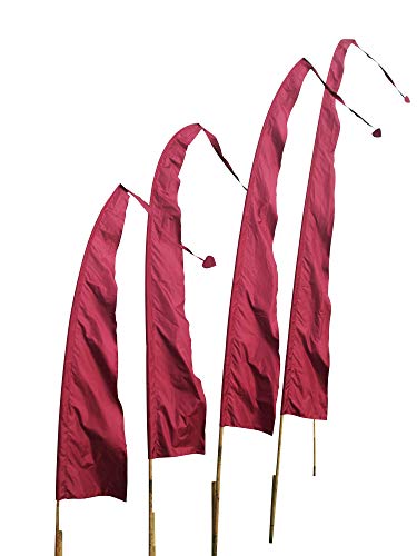 DEKOVALENZ - Balifahne SANUR, Stoff ohne Stange, versch. Farben+Längen, Fahnenlänge:6 Meter, Farbe:weinrot DEKOVALENZ - Balifahne SANUR, Stoff ohne Stange, versch. Farben+Längen, Fahnenlänge:6 Meter, Farbe:weinrot von DEKOVALENZ
