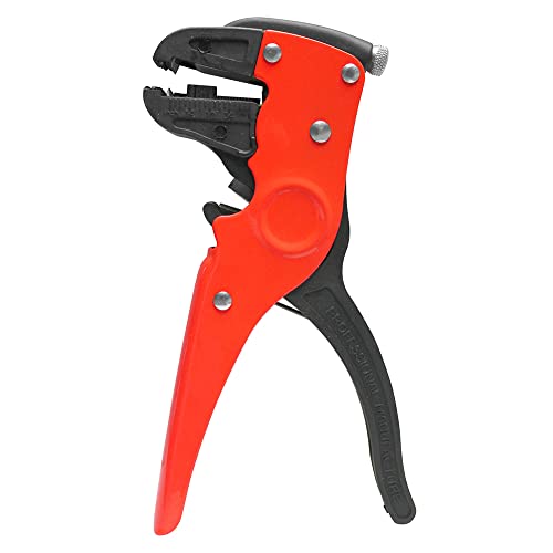 DEKTON DT20941 2-in-1 PRO, automatische Abisolierzange, rot/schwarz, 3,2 mm bis 25 mm Drahtschneiden, mit Drahtschneideklinge, ideal für Heimwerker, Elektrik, Bauarbeiten von DEKTON