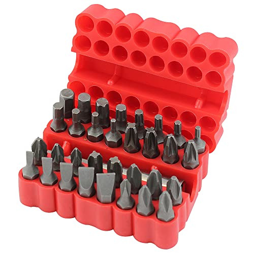 Dekton 33-teiliges Schraubendreher-Bit-Set – nützliches Schraubendreher-Bit-Set mit den beliebtesten Größen, inklusive Organizer-Etui, um alle Teile an Ort und Stelle zu halten, Karbonstahl-Bits von DEKTON