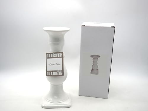 05497 Kerzenleuchter, weiß, Keramik, 24 cm von DEL GIUDICE CASALINGHI S.R.L. (DGC)