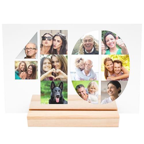 40. Geburtstag Frau Mann Geschenk Acrylglas Bild Fotogeschenk mit eigenem Foto personalisiertes Geburtstagsgeschenk Geschenkidee runder Geburtstag Fotocollage inkl. Holzfuß 20x30 cm 40. Geburtstag Frau Mann Geschenk Acrylglas Bild Fotogeschenk mit eigenem Foto personalisiertes Geburtstagsgeschenk Geschenkidee runder Geburtstag Fotocollage inkl. Holzfuß 20x30 cm von DEL MÀ Unique & Personal