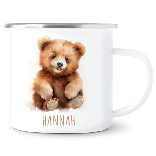 Bär Emaille Tasse Kinder Trinkbecher Bärchen personalisierte Kindertasse mit Namen süßer Kinderbecher für Mädchen & Jungen Geschenk Emaille Becher 300 ml Bär Emaille Tasse Kinder Trinkbecher Bärchen personalisierte Kindertasse mit Namen süßer Kinderbecher für Mädchen & Jungen Geschenk Emaille Becher 300 ml von DEL MÀ Unique & Personal