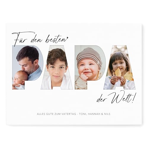 DEL MÀ Unique & Personal Geburtstagsgeschenk Papa Vatertagsgeschenk personalisierte Leinwand Fotocollage Vater Fotoleinwand Vatertag Geschenk zum Geburtstag 30x40 cm DEL MÀ Unique & Personal Geburtstagsgeschenk Papa Vatertagsgeschenk personalisierte Leinwand Fotocollage Vater Fotoleinwand Vatertag Geschenk zum Geburtstag 30x40 cm von DEL MÀ Unique & Personal