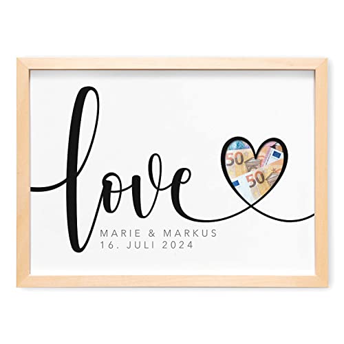 DEL MÀ Unique & Personal Geldgeschenk zur Hochzeit Personalisiertes Bild Love Hochzeitsgeschenk für Brautpaar Geld mit Bilderrahmen Hochzeitsposter Geld Verpackung DEL MÀ Unique & Personal Geldgeschenk zur Hochzeit Personalisiertes Bild Love Hochzeitsgeschenk für Brautpaar Geld mit Bilderrahmen Hochzeitsposter Geld Verpackung von DEL MÀ Unique & Personal