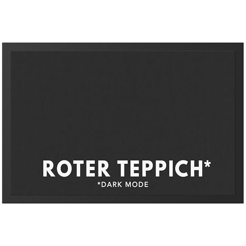 DEL MÀ Unique & Personal Roter Teppich lustige Fußmatte Schmutzfangmatte Innen Geschenk witzige Türmatte Einweihungsgeschenk Wohnung Fußabtreter für Innen 60x40 cm von DEL MÀ Unique & Personal