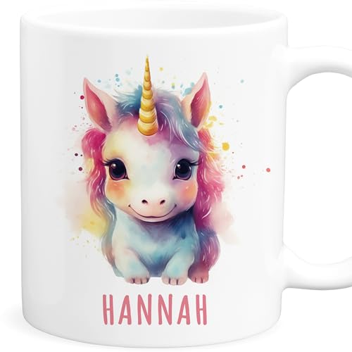 Einhorn Tasse personalisierte Kindertasse mit Namen Einhorntasse Namenstasse süßes Kinder Geschenk für Jungen & Mädchen Kaffeetasse Teetasse aus Keramik 330 ml Einhorn Tasse personalisierte Kindertasse mit Namen Einhorntasse Namenstasse süßes Kinder Geschenk für Jungen & Mädchen Kaffeetasse Teetasse aus Keramik 330 ml von DEL MÀ Unique & Personal