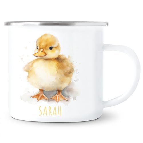 Ente Emaille Tasse Kinder Trinkbecher personalisierte Kindertasse mit Namen süßer Kinderbecher für Mädchen & Jungen Geschenk Emaille Becher 300 ml Ente Emaille Tasse Kinder Trinkbecher personalisierte Kindertasse mit Namen süßer Kinderbecher für Mädchen & Jungen Geschenk Emaille Becher 300 ml von DEL MÀ Unique & Personal