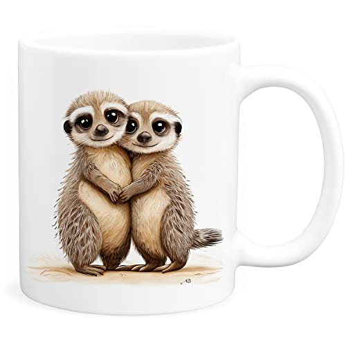 Erdmännchen Tasse Süßes Geschenk für Freundin Familie Liebe Kaffeetasse Kaffeebecher Keramiktasse Erdmännchen Tasse Süßes Geschenk für Freundin Familie Liebe Kaffeetasse Kaffeebecher Keramiktasse von DEL MÀ Unique & Personal