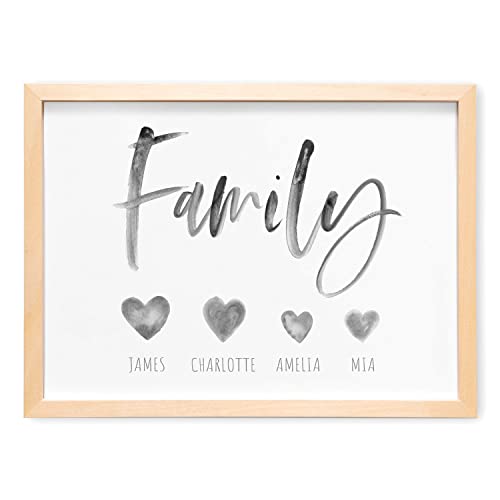 DEL MÀ Unique & Personal Familienposter personalisiert Family Bild für Familie mit Namen Wandbild Einzugsgeschenk Wohnung Einweihungsgeschenk DEL MÀ Unique & Personal Familienposter personalisiert Family Bild für Familie mit Namen Wandbild Einzugsgeschenk Wohnung Einweihungsgeschenk von DEL MÀ Unique & Personal