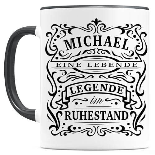 Lebende Legende im Ruhestand Tasse Rentner personalisiert mit Namen Renteneintritt Geschenk Männer Mann Kaffeetasse aus Keramik 330 ml Lebende Legende im Ruhestand Tasse Rentner personalisiert mit Namen Renteneintritt Geschenk Männer Mann Kaffeetasse aus Keramik 330 ml von DEL MÀ Unique & Personal