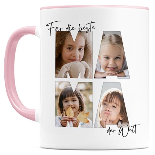 Mama Fototasse mit eigenem Bild Beste Mama Tasse personalisiertes Muttertagsgeschenk Muttertag Becher Geschenk für Mutter Kaffeetasse aus Keramik 330 ml von DEL MÀ Unique & Personal