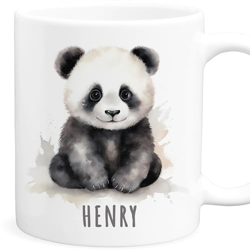 Panda Tasse personalisierte Kindertasse mit Namen Pandatasse Namenstasse süßes Kinder Geschenk für Jungen & Mädchen Kaffeetasse Teetasse aus Keramik 330 ml Panda Tasse personalisierte Kindertasse mit Namen Pandatasse Namenstasse süßes Kinder Geschenk für Jungen & Mädchen Kaffeetasse Teetasse aus Keramik 330 ml von DEL MÀ Unique & Personal