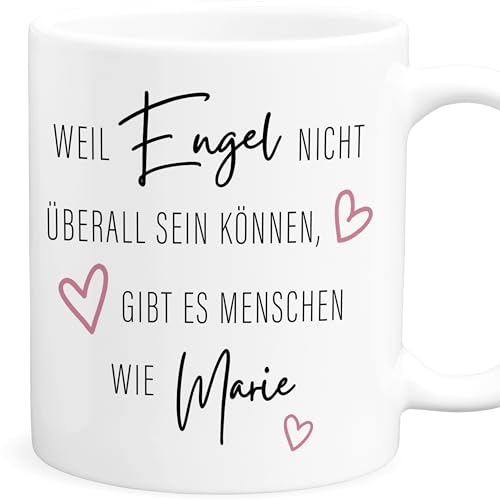 Tasse Engel personalisiert mit Namen Kaffeetasse mit Spruch Beste Freundin Freundschaft kleines Dankeschön Geschenk Danke Tasse aus Keramik von DEL MÀ Unique & Personal