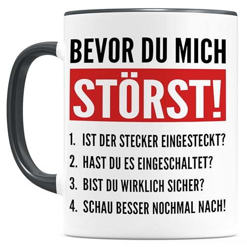 Tasse Informatiker Programmierer personalisierte Kaffeetasse IT Nerd Geschenk für Code Entwickler Developer Geschenkidee Teetasse aus Keramik 330 ml (Stören) von DEL MÀ Unique & Personal