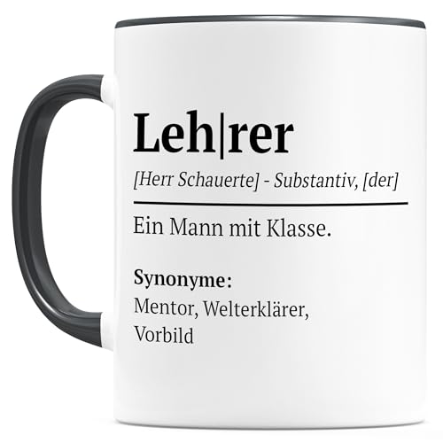 Tasse Lehrer personalisiert mit Namen Mathelehrer Kaffeetasse mit Spruch Deutschlehrer Geschenk Lehrergeschenk Abschiedsgeschenk Keramiktasse 330ml Tasse Lehrer personalisiert mit Namen Mathelehrer Kaffeetasse mit Spruch Deutschlehrer Geschenk Lehrergeschenk Abschiedsgeschenk Keramiktasse 330ml von DEL MÀ Unique & Personal