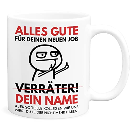 Tasse Verräter Kollegen Personalisiert Geschenk zum Abschied Kollegin Abschiedsgeschenk Lustiger Spruch Jobwechsel von DEL MÀ Unique & Personal