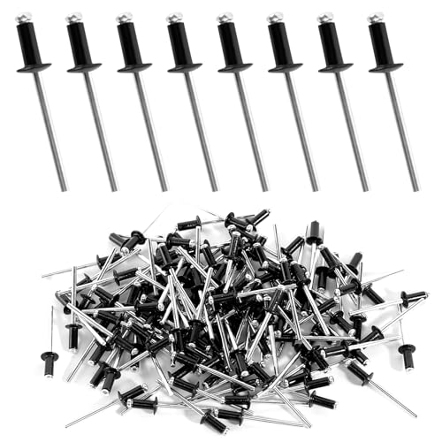 Blindnieten 250 Stück Alu Nieten 4 x 10mm Popnieten Schwarz Aluminium Blindnieten Pop Nieten für Gebäude Schiffe Autos und Möbel Blindnieten 250 Stück Alu Nieten 4 x 10mm Popnieten Schwarz Aluminium Blindnieten Pop Nieten für Gebäude Schiffe Autos und Möbel von DELAESI