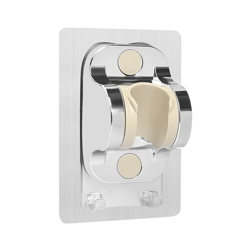Duschkopfhalterung Ohne Bohren Wand Montierte Handbrause Halterung Verstellbar Duschhalterung mit Extra Starkem Klebepad Duschkopf Halterung Universelle Brausehalter Duschkopfhalter für Badezimmer von DELAESI