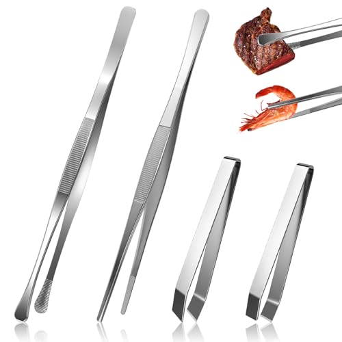 Küchenpinzette 4 Stück Kochpinzette Edelstahl Set Profi Fleischpinzette Koch Pinzette Küche Grillpinzette für Kochen Braten Grillen Servieren Küchenpinzette 4 Stück Kochpinzette Edelstahl Set Profi Fleischpinzette Koch Pinzette Küche Grillpinzette für Kochen Braten Grillen Servieren von DELAESI