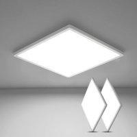 2 Stück modernen quadratischen Deckenleuchten 36W, hohe Helligkeit 6500K, ultradünn 30CM Deckenlampe für Umgebungsbeleuchtung im Wohnzimmer, von DELAVEEK
