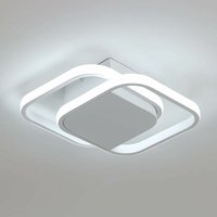 Delaveek - Moderne LED-Deckenleuchte, quadratische LED-Deckenleuchte, 24W, 6000K, Kaltweiß, Deckenleuchte für Schlafzimmer, Wohnzimmer, Küche, Flur von DELAVEEK