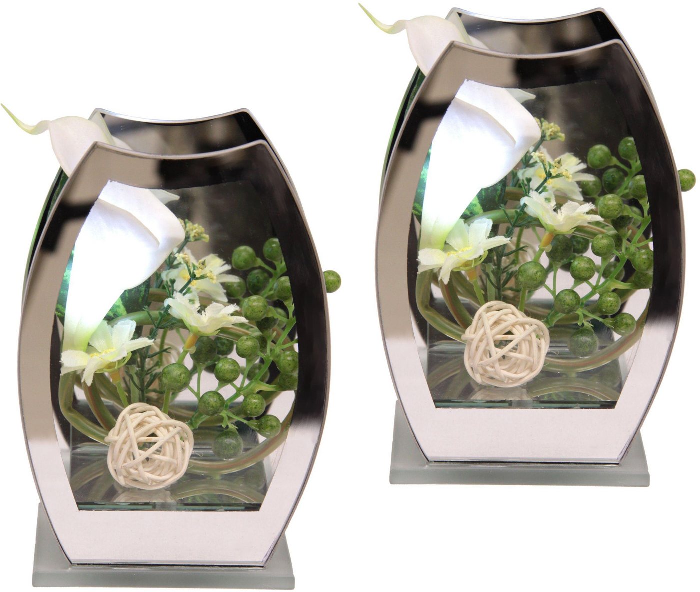 Kunstpflanze LED-Calla Calla, Home affaire, Höhe 15 cm, 2er-Set von Home affaire