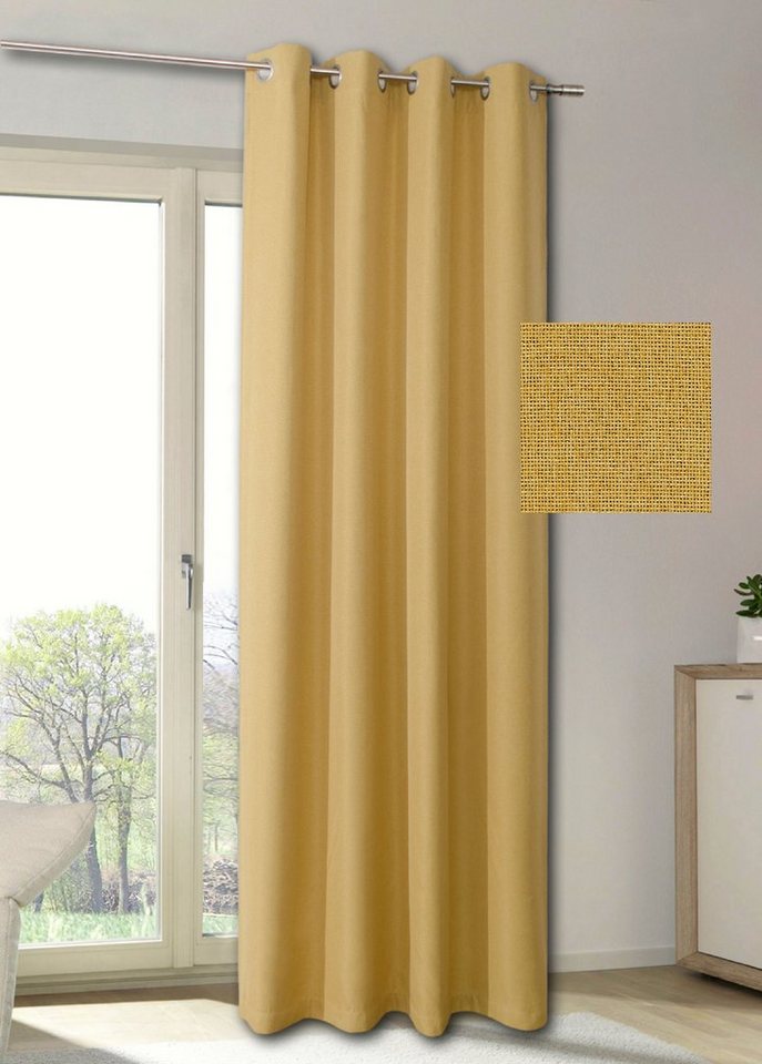 my home Vorhang MAILAND, Ösen (1 St), verdunkelnd, blickdicht, verschiedene Farben, 140 x 235, Sicht- und Lichtschutz von my home