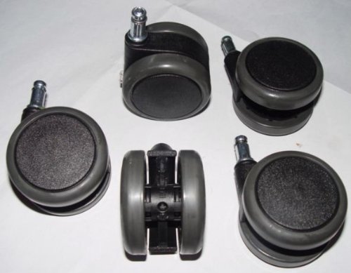 5 Stuhlrollen Hartbodenrollen groß für Laminat, Fliesen Stift 11mm 5 Stuhlrollen Hartbodenrollen groß für Laminat, Fliesen Stift 11mm von DELEX-Rollen