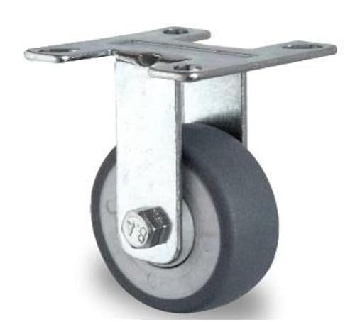 Apparaterolle Bockrolle 50 mm ohne Feststeller Gummi grau-spurlos Anschraubplatte Möbelrolle Transportrolle Apparaterolle Bockrolle 50 mm ohne Feststeller Gummi grau-spurlos Anschraubplatte Möbelrolle Transportrolle von DELEX-Rollen