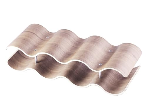 4-Tier Wooden Wine Storage Rack - Countertop Wine Rack Freestanding Wine Bottle Rack - Wine Storage Rack for Cabinets, Pantry, Home Kitchen, Bar(Natural) von DELHXPBML