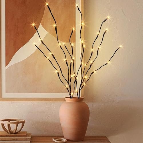 DELICHTER 2er Set Lichterzweige mit 40 Warmweißen LEDs Beleuchtete Braune Zweige mit Timer Weihnachtsdeko Aussen für Zuhause Garten Wege Terrasse 76 cm DELICHTER 2er Set Lichterzweige mit 40 Warmweißen LEDs Beleuchtete Braune Zweige mit Timer Weihnachtsdeko Aussen für Zuhause Garten Wege Terrasse 76 cm von DELICHTER