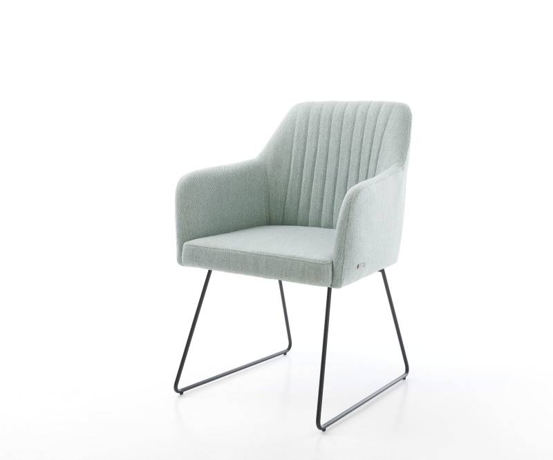 Armlehnstuhl Greg-Flex Stripes Mint Kufengestell Schwarz Armlehnstuhl Greg-Flex Stripes Mint Kufengestell Schwarz von DELIFE