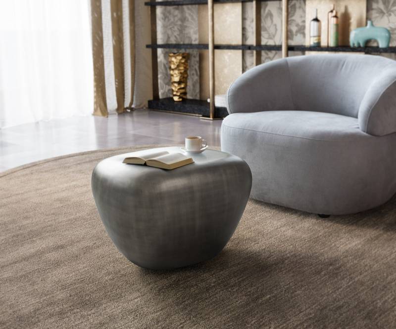 Couchtisch Caramia 65x55 cm Metallic Silber von DELIFE