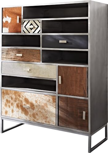 DELIFE Anrichte Multi-Drawer Material Mix 100x130 Highboard von DELIFE