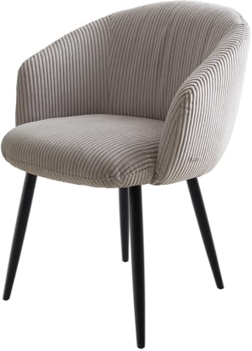 DELIFE Polsterstuhl Caja-Flex mit Armlehnen 4-Fuß konisch Schwarz Cord Silbergrau Taschenfederkern DELIFE Polsterstuhl Caja-Flex mit Armlehnen 4-Fuß konisch Schwarz Cord Silbergrau Taschenfederkern von DELIFE