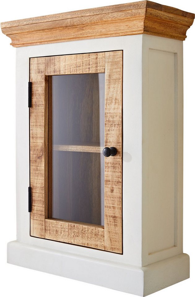 DELIFE Badezimmer-Set Casa, Mango Weiss Natur 45x65 cm Hängeschrank von DELIFE