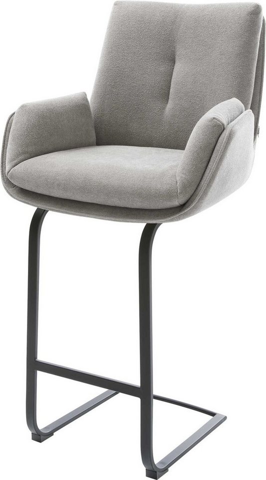 DELIFE Barhocker Clea-Flex, Freischwinger Flach Metall Strukturstoff Soft Grau DELIFE Barhocker Clea-Flex, Freischwinger Flach Metall Strukturstoff Soft Grau von DELIFE