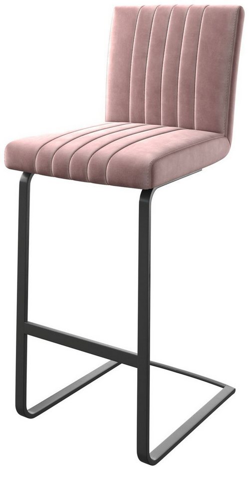 DELIFE Barhocker Luiga-Flex, Freischwinger flach Metall Samt Rosé DELIFE Barhocker Luiga-Flex, Freischwinger flach Metall Samt Rosé von DELIFE