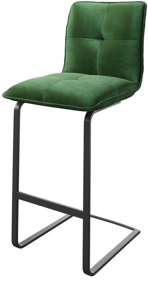 DELIFE Barhocker Maddy-Flex, Freischwinger flach Metall Samt Grün DELIFE Barhocker Maddy-Flex, Freischwinger flach Metall Samt Grün von DELIFE
