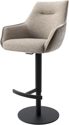 Barstuhl Alja-Flex Drehfußhöhenverstellbar Metall Schwarz Materialmix Mikrofaser Schlamm/Bouclé Schlamm drehbar Taschenfederkern Barstuhl Alja-Flex Drehfußhöhenverstellbar Metall Schwarz Materialmix Mikrofaser Schlamm/Bouclé Schlamm drehbar Taschenfederkern von DELIFE