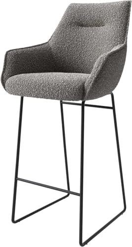 DELIFE Barstuhl Alja-Flex Kufengestell Metall Schwarz Bouclé Silbergrau Taschenfederkern DELIFE Barstuhl Alja-Flex Kufengestell Metall Schwarz Bouclé Silbergrau Taschenfederkern von DELIFE