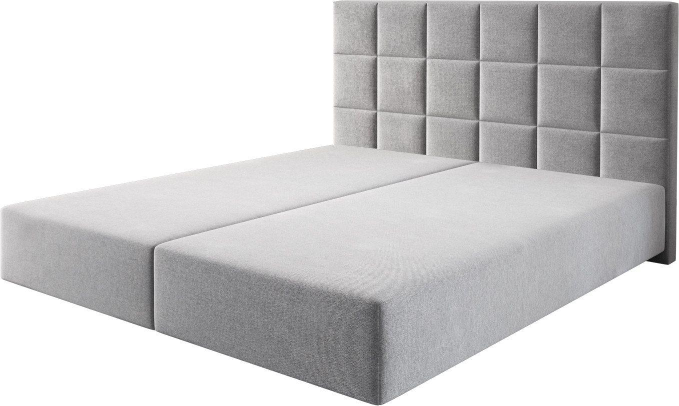 DELIFE Bettgestell Dream-Fine, Mikrofaser Grau 180x200 cm von DELIFE