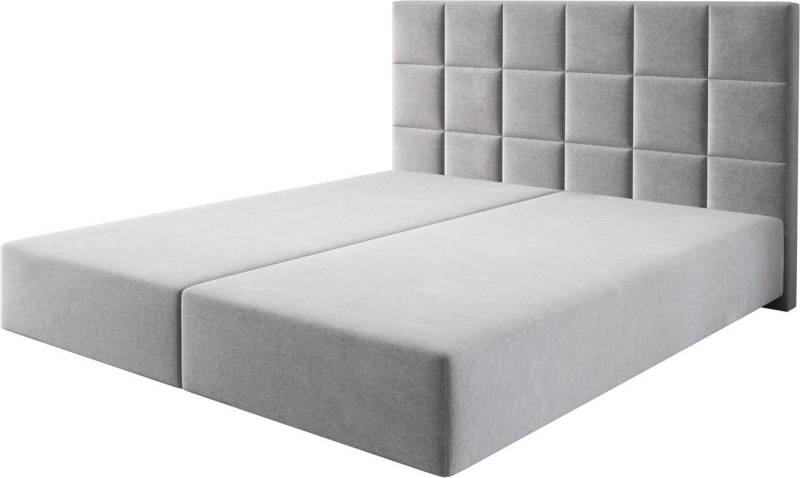 DELIFE Bettgestell Dream-Fine, Mikrofaser Grau 180x200 cm von DELIFE