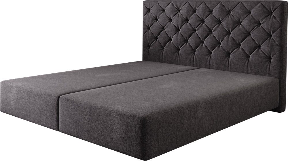 DELIFE Bettgestell Dream-Great, Mikrofaser Schwarz 180x200 cm von DELIFE