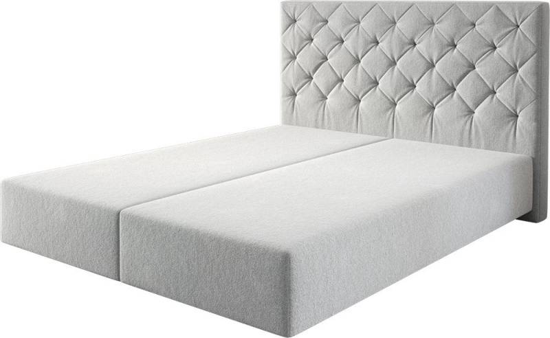 DELIFE Bettgestell Dream-Great, Mikrofaser Silbergrau 160x200 cm von DELIFE