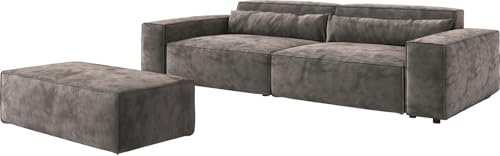 DELIFE Big-Sofa Sirpio XL Mikrofaser Khakibraun 270x130 cm mit Hocker DELIFE Big-Sofa Sirpio XL Mikrofaser Khakibraun 270x130 cm mit Hocker von DELIFE