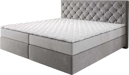 DELIFE Boxspringbett Dream-Great Mikrofaser Grau 200x200 cm mit Taschenfederkernmatratze und Topper Visco DELIFE Boxspringbett Dream-Great Mikrofaser Grau 200x200 cm mit Taschenfederkernmatratze und Topper Visco von DELIFE