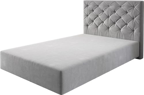 DELIFE Boxspringgestell Dream-Great Mikrofaser Grau 120x200 cm Bettgestell von DELIFE