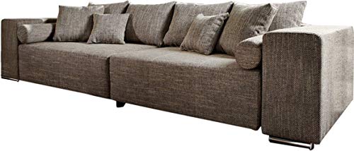 DELIFE Couch Marbeya Hellgrau 290x110 cm mit Schlaffunktion Big-Sofa von DELIFE