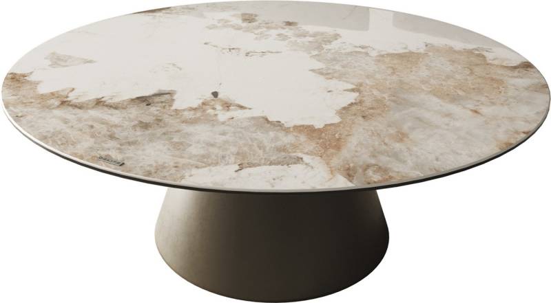 DELIFE Couchtisch Borna, Keramik Minas Melange Weiß-Beige 100x100 cm Gestell Konisch Effektfini DELIFE Couchtisch Borna, Keramik Minas Melange Weiß-Beige 100x100 cm Gestell Konisch Effektfini von DELIFE